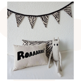 Kussen Roaarrr! | Beige | 30 x 40 cm