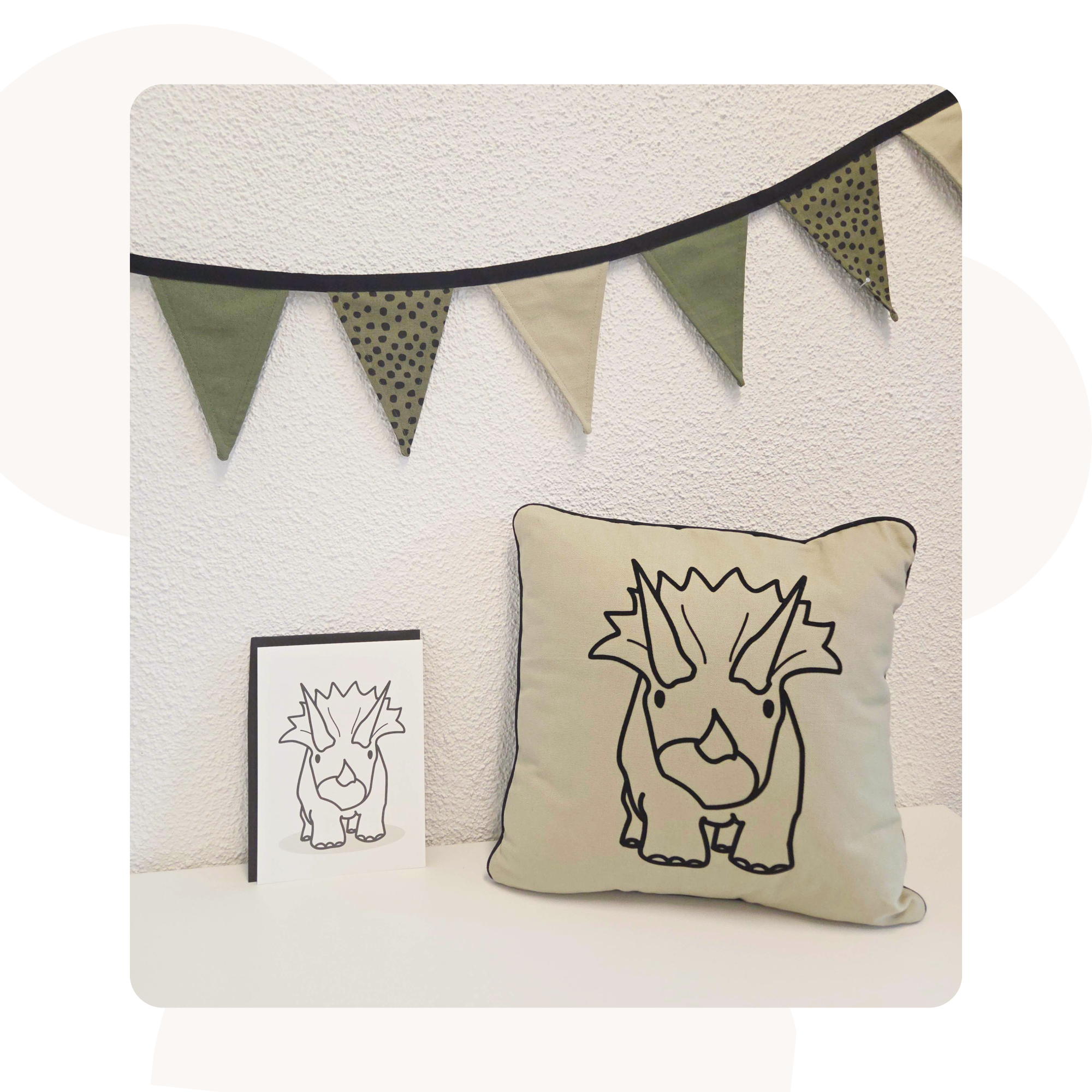 Cadeauset Terry Triceratops - Roaarrr! | Handgemaakt
