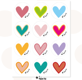 Sluitstickers Hartjes - Mix 2