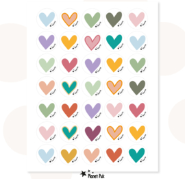 Sluitstickers Hartjes - Mix 1