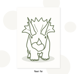 A5 kaart - Triceratops