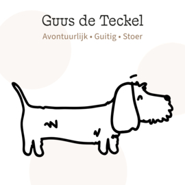 Guus de Teckel decoratie, op maat gemaakt