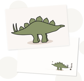 Wenskaart Stanley Stegosaurus - Dinokaart