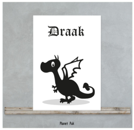 A4 Poster/ kaart Draak