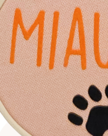 Wandhanger Miauw - Peach - 11 cm