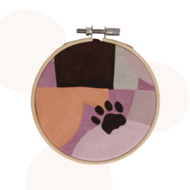 Ronde Wandhanger | Fantasieprint met Pootafdruk | 11 cm