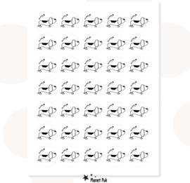 Sluitstickers - Fred de Basset hond