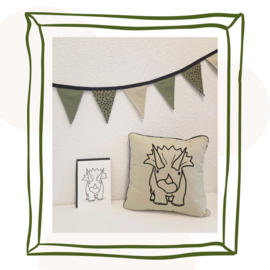 Terry Triceratops kinderkamer decoratie, op maat gemaakt