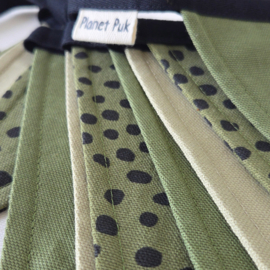 Vlaggenlijn 2 meter - groentinten en stippen