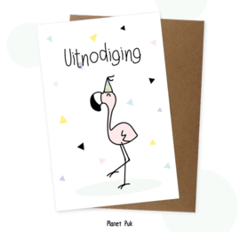 Uitnodiging Coco Flamingo - Verjaardag | Kinderfeestje