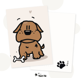 A5 Kaart - Billie de Bulldog  | Wenskaart