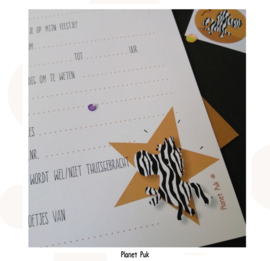 Uitnodiging Zebra - Verjaardag | Kinderfeestje