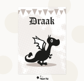 Davey de Draak | A4 Poster / XXL Wenskaart