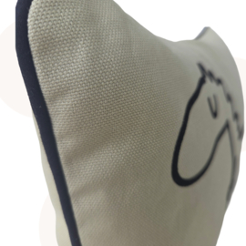 T-Rex kussen kinderkamer | 30x40 cm | Olijfgroen