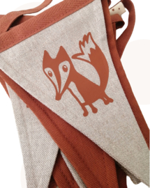 Decoratieset Vosje Spencer | Kussen & Vlaggenlijn voor Kinderkamer