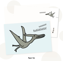 Wenskaart Pterodacylus - Dinokaart