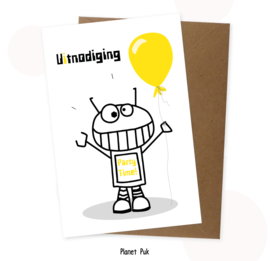 Uitnodiging - Robot R-17 - Verjaardag | Kinderfeestje