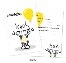 Uitnodiging - Robot R-17 - Verjaardag | Kinderfeestje