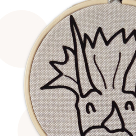 Wandhanger Terry Triceratops | Beige | 11 cm |