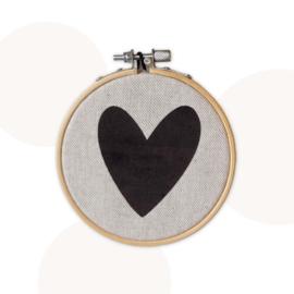 Wandhanger Hartje | Beige / Donkerbruin | 11 cm | Mix & Match