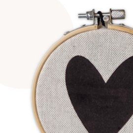 Wandhanger Hartje | Beige / Donkerbruin | 11 cm | Mix & Match