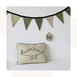 Vlaggenlijn 2 meter - groentinten en stippen