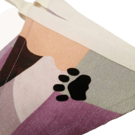 Kleurrijke vlaggenlijn met Kattenpootjes - Lila Fantasie | Handgemaakt