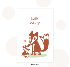 Geboortekaart vosje - Hallo kleintje!
