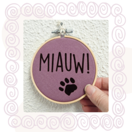 Ronde Wandhanger MIAUW! - Wanddecoratie Kinderkamer