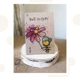 Mini kaartje - Bee happy