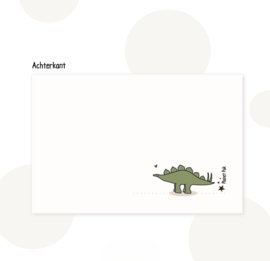 Wenskaart Stanley Stegosaurus - Dinokaart