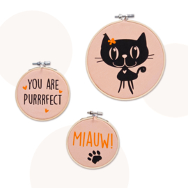 Wandhanger You are Purrrfect! - Peach - 11 cm