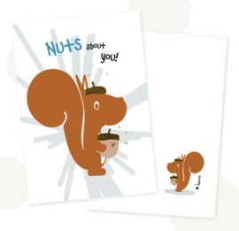 Cadeauset Eddie Eekhoorn – handgemaakte bosdieren decoratie