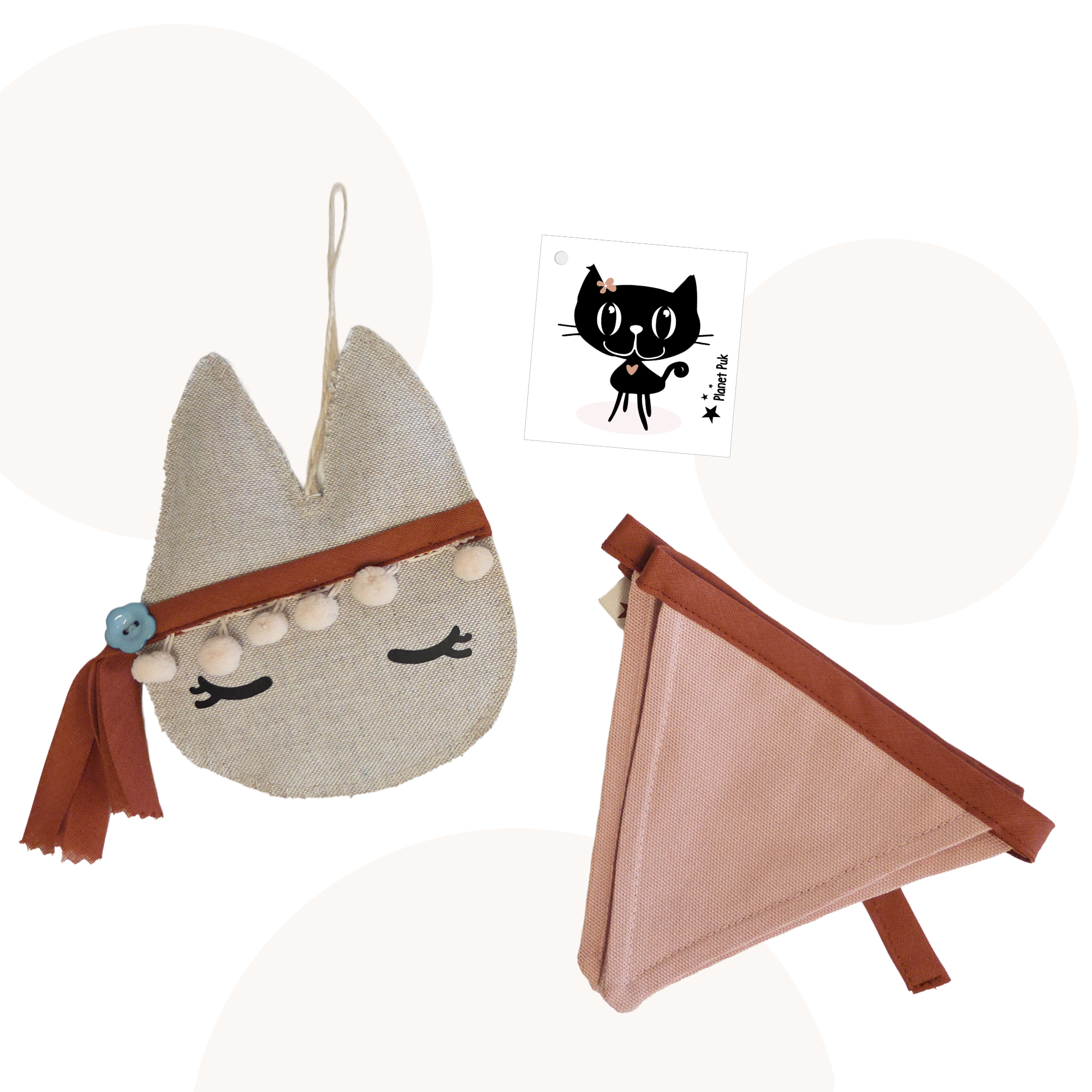 Cadeauset  Vlaggenlijn & Snoezig Snoetje | Meisjeskamer decoratie