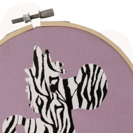Bamboo ring - Zebra | Lila | 16 cm