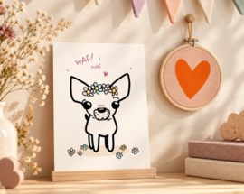Queenie De Chihuahua  | Wenskaart A5 Formaat