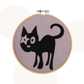 Wandhanger Lila met Hoshi deKat | Ø 16.5 cm