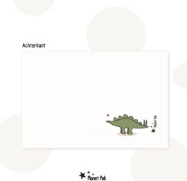 Wenskaart Stegosaurus - Dinokaart