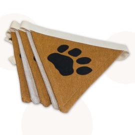 Vlaggenlijn Pootafdruk - Mosterdgeel / Beige - 1.5 mtr.
