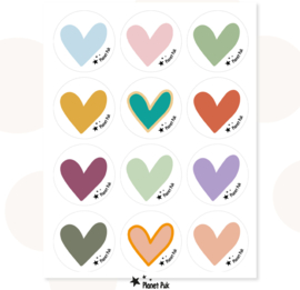 Sluitstickers Hartjes - Mix 1