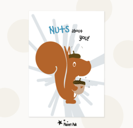 Eddie Eekhoorn - Nuts about you!! | A4 Poster / XXL kaart