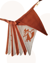 Decoratieset Vosje Spencer | Kussen & Vlaggenlijn voor Kinderkamer