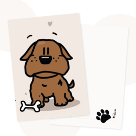 Billie de Bulldog  | Wenskaart  A5 formaat