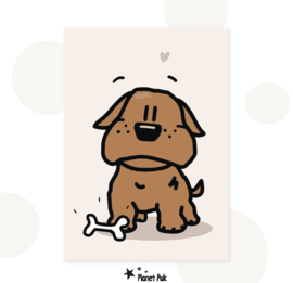 A5 Kaart - Billie de Bulldog  | Wenskaart