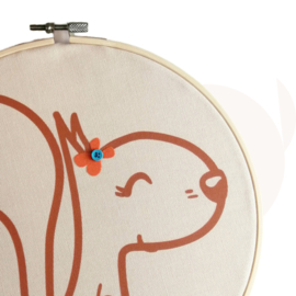 Bamboo ring met Elsa Eekhoorn | Beige | 24 cm | Wanddecoratie