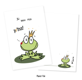 Wenskaart Jij bent mijn prins - Kwaak de Kikker