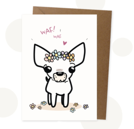 Queenie De Chihuahua  | Wenskaart A5 Formaat