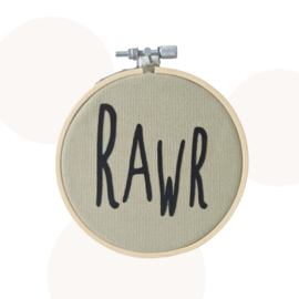 Wandhanger Rawr | dinokamer | Olijgroen | 11 cm