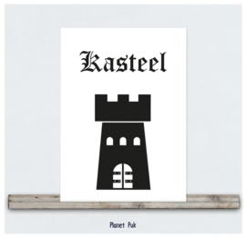 A4 Poster/ kaart - Kasteel