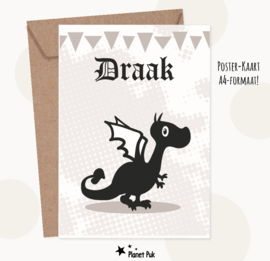 Davey de Draak | A4 Poster / XXL Wenskaart